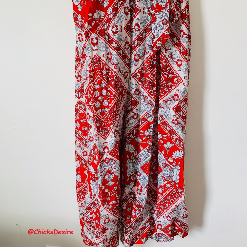 🆕Gypsy Bohemian Summer V-neck Maxi Printed Dress - Picture 7 of 13